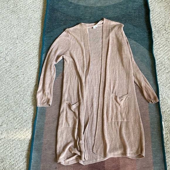 J Jill Women's Linen Long Line Midi Cardigan Sweater - Picture 5 of 15